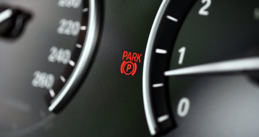 Land Rover Parking Brake Warning Sign