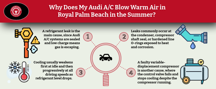 Why Does My Audi AC Blow Warm Air in Royal Palm Beach in the Summer