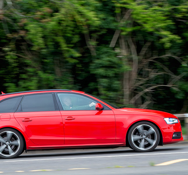 Red Audi A4 Car